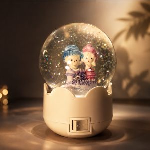 چراغ خواب گوی برفی LED دوشاخه‌ای