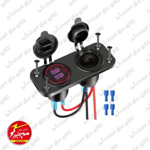 شارژر خودرویی رو پنلی دوبل لمسی